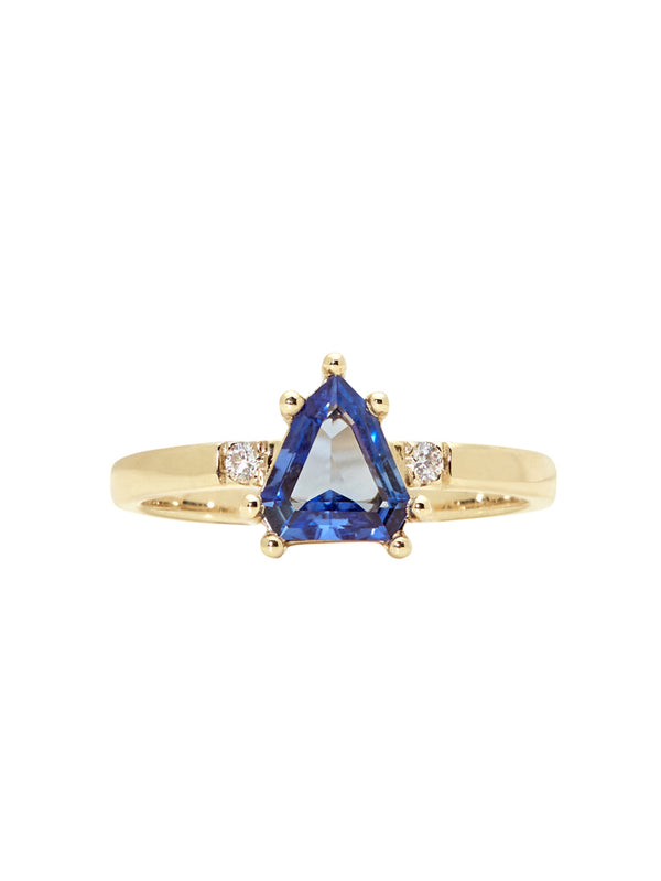 Shield Sapphire Ring