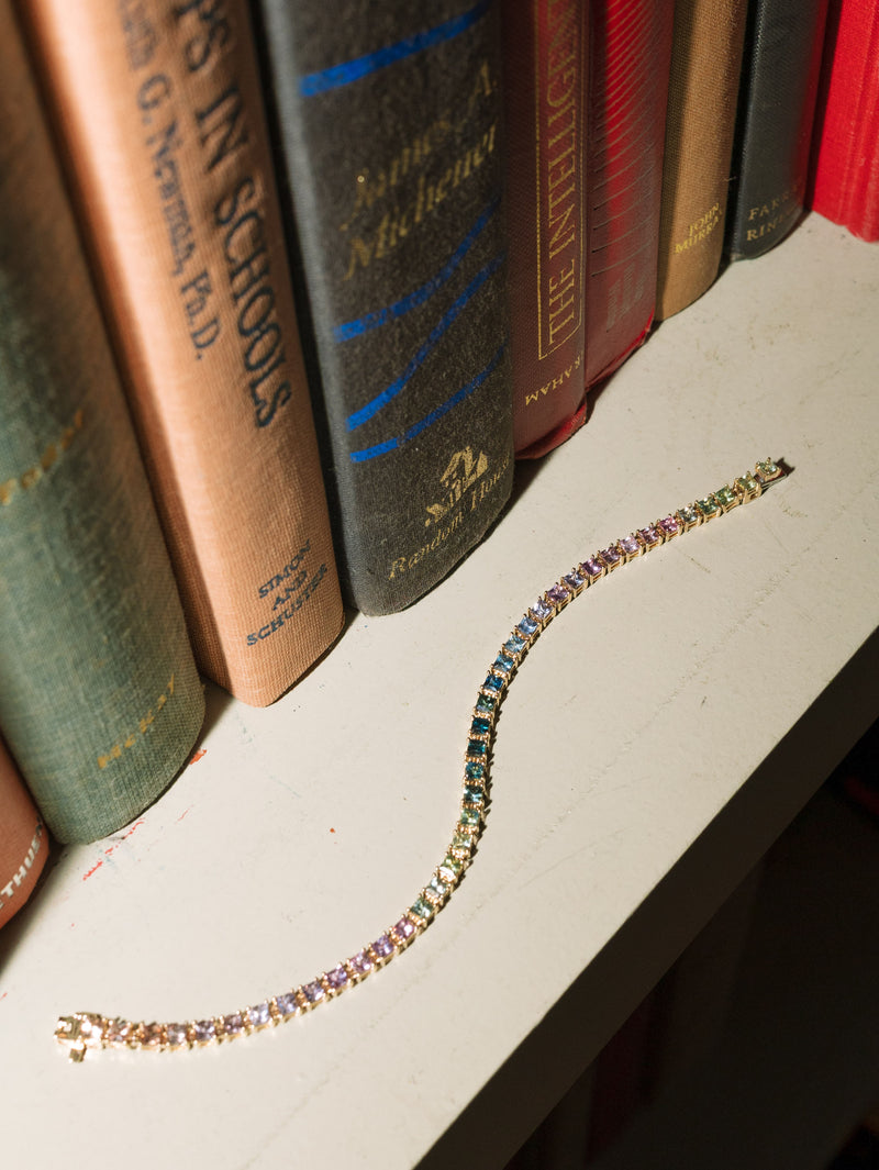 Princess Cut Sapphire Tennis Bracelet