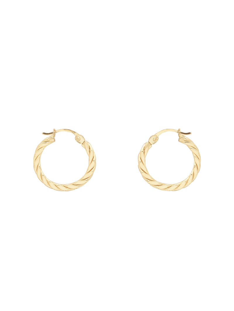 Twisted Gold Hoops