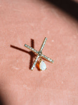 Diamond & Opal Crest Brooch