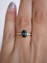 Blue Sapphire Prism Ring