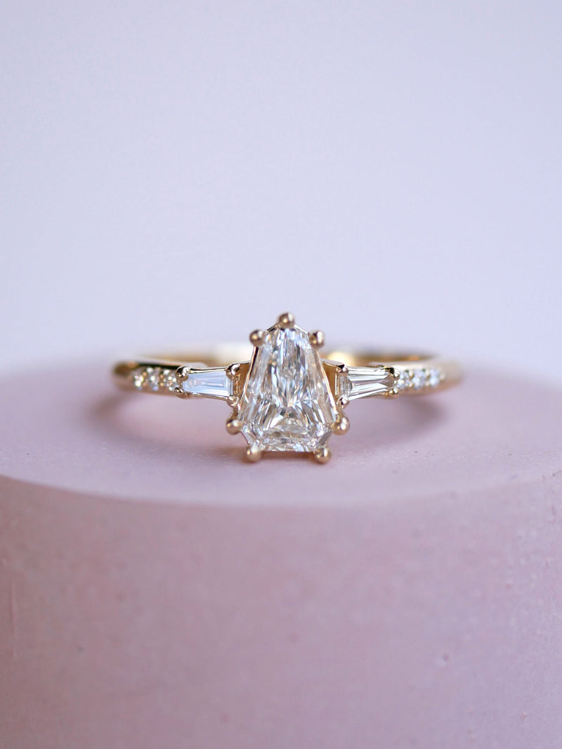 Shield Diamond Prism Ring