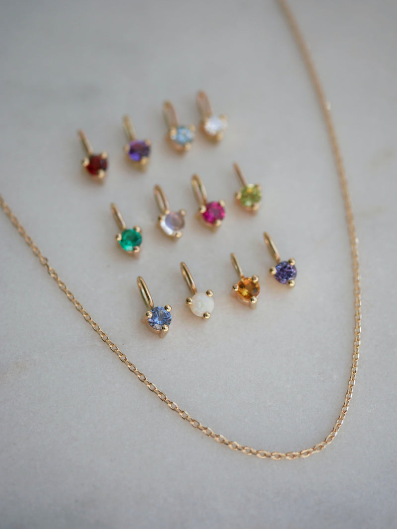 Mini Gold Birthstone Charm Necklace – Amanda Deer Jewelry