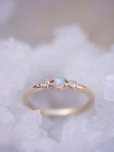 Opal Honeycomb Ring