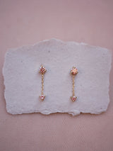Peach Diamond Chain Studs