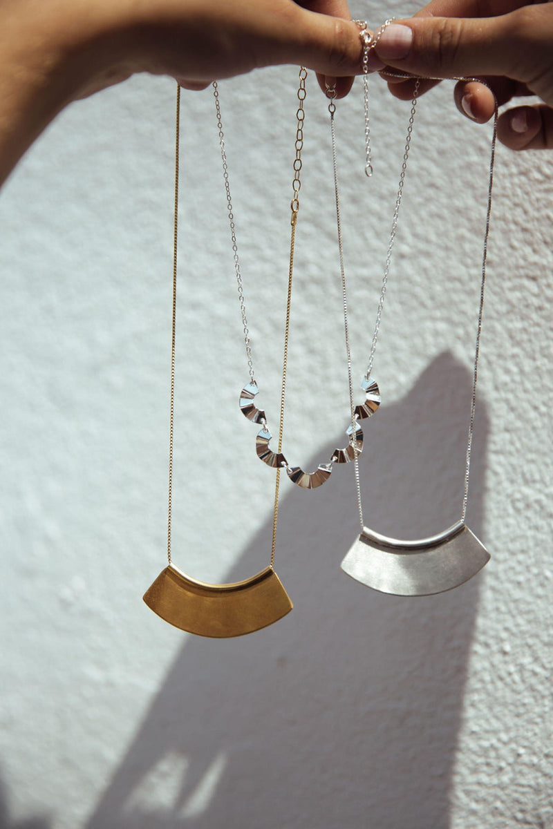 Mini Folded Fans Necklace - Emily Warden Designs Site