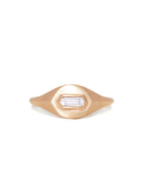 Geo Diamond Signet Ring