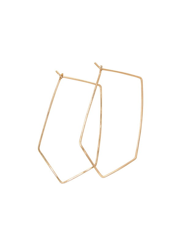 Hammered Triangle Hoops