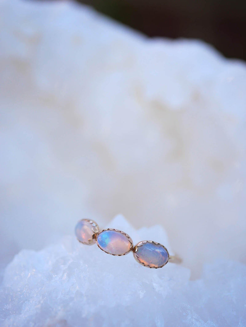 Opal Halo Ring - Emily Warden Designs Site